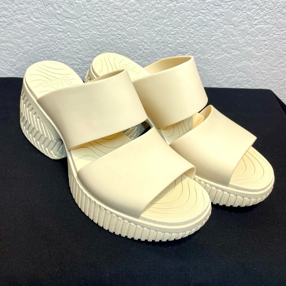 Sorel Sandal Honey White/Sea Salt, Ona Streetworks Slide Heel Women’s Size 9 - Picture 6 of 15